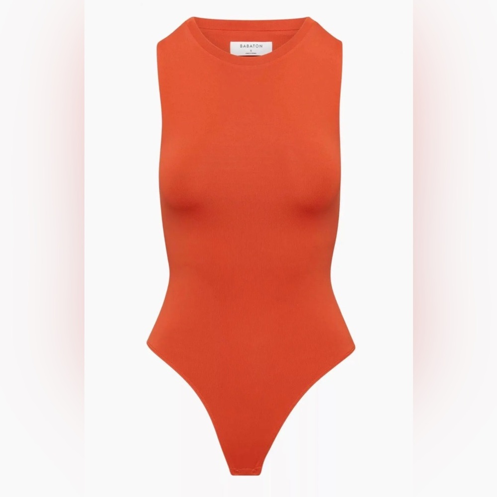 Aritzia Babaton Contour Muscle Bodsuit Orange
